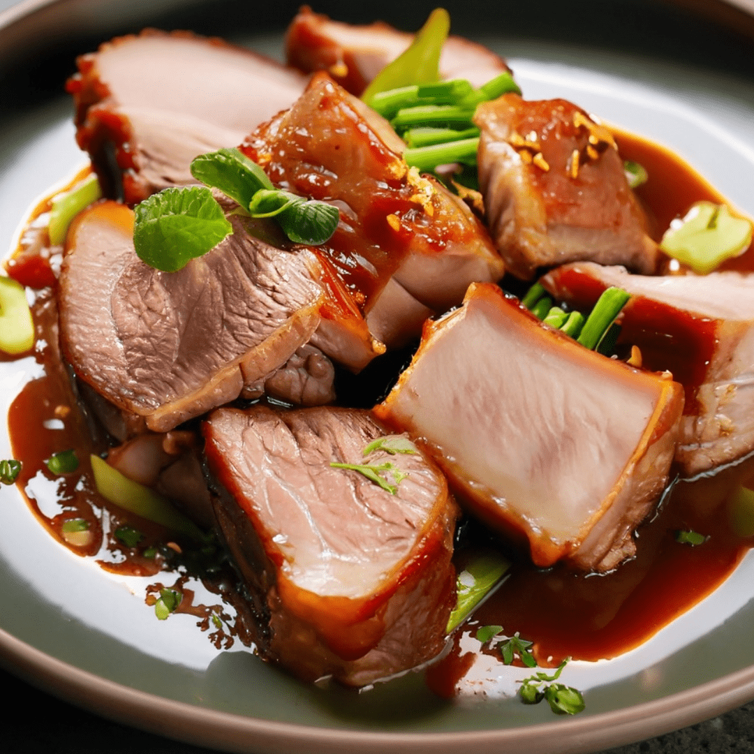 Pork belly with oriental marinade