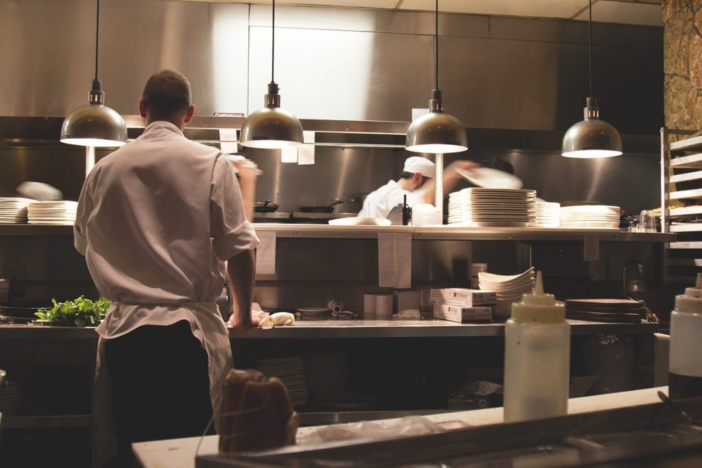 restaurante em funcionamento