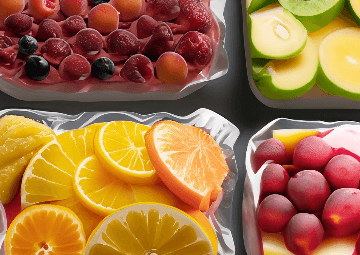 Frutas embaladas a vácuo