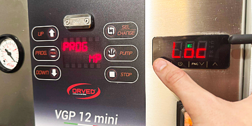 Regulando a temperatura de selagem - VGP 12 Mini