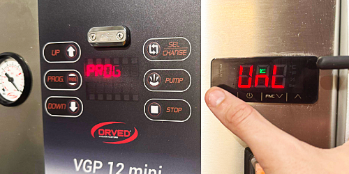 Regulando a temperatura de selagem - VGP 12 Mini