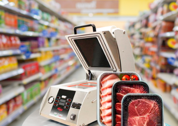 Seladoras a Vácuo de Bandejas em Supermercados